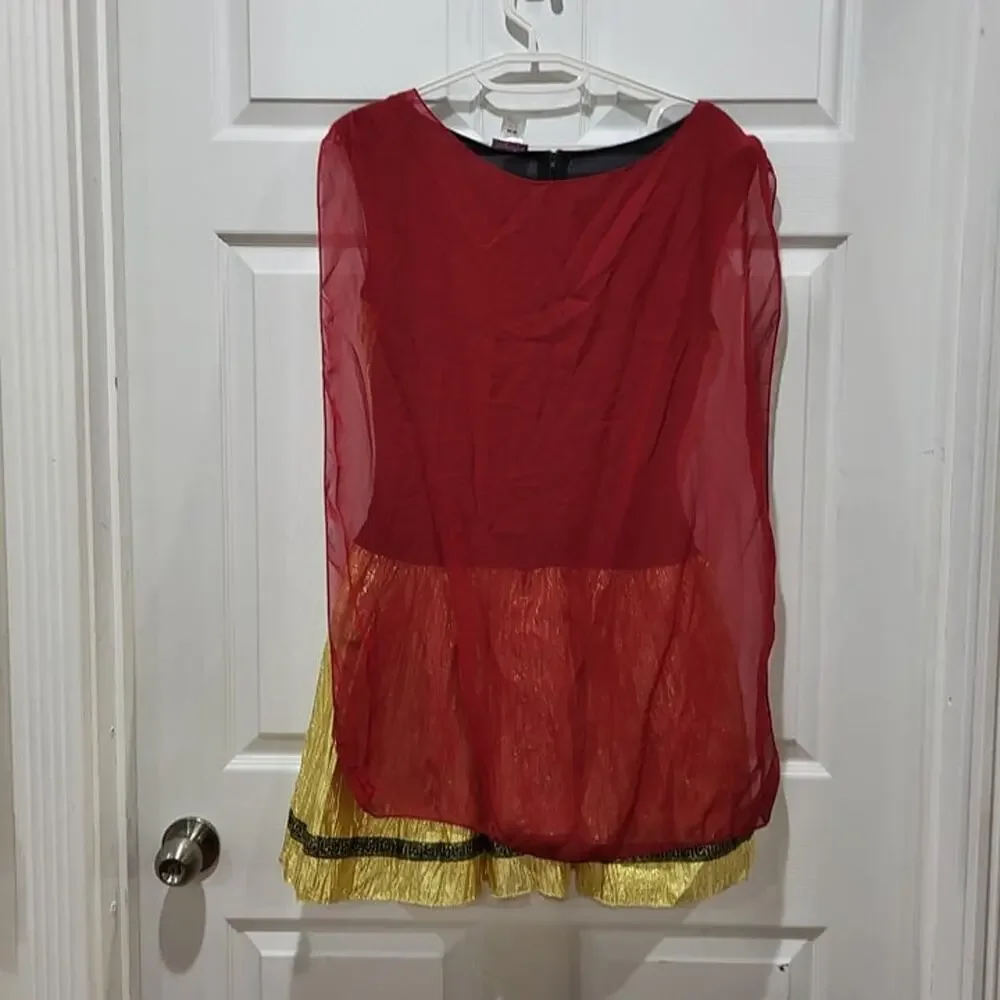 Dreamgirl Golden DRESS Gladiator Costume halloween cape size XL